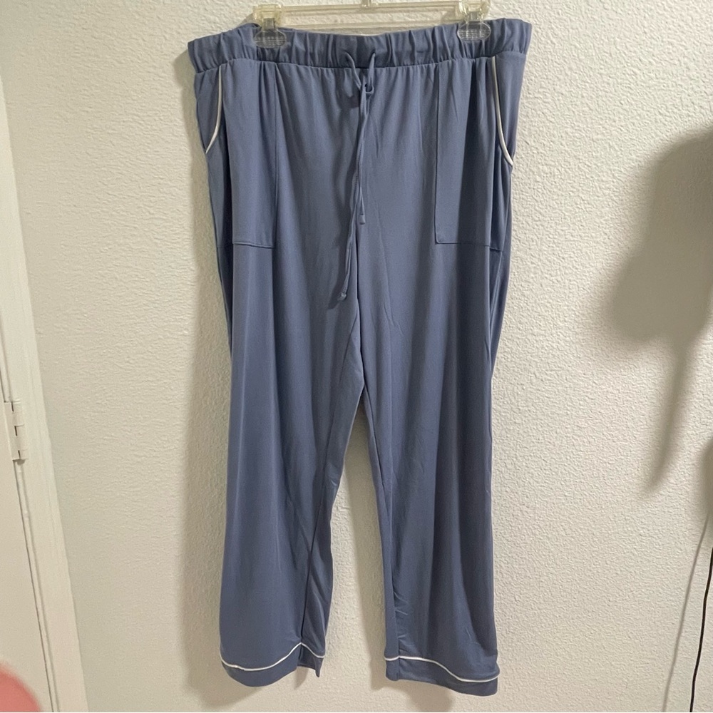 Lucky brand Light Blue Lounge sleep Pants with White Trim